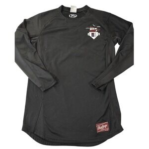 Rawlings Youth Baseball Long Sleeve‎ Pullover #19Black Size S Team MMB (NY)